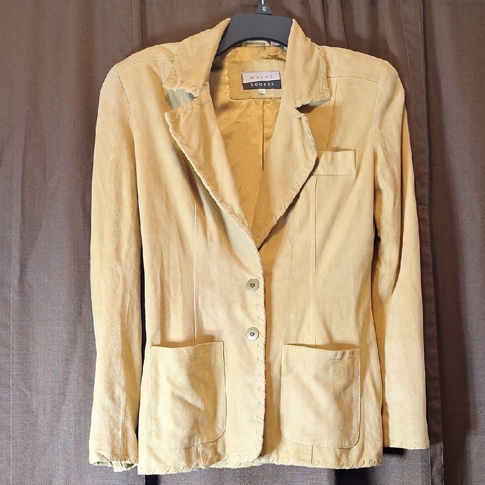 Leather Suede Women's Beige Jacket